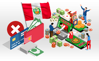 Casinos online con bonos sin depósitos con una bandera del Perú.