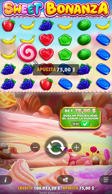Activación del Ante Bet en Sweet Bonanza para más scatters.