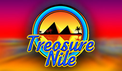 Portada de la tragamonedas con jackpot Treasure Nile para casinos online de Brasil.