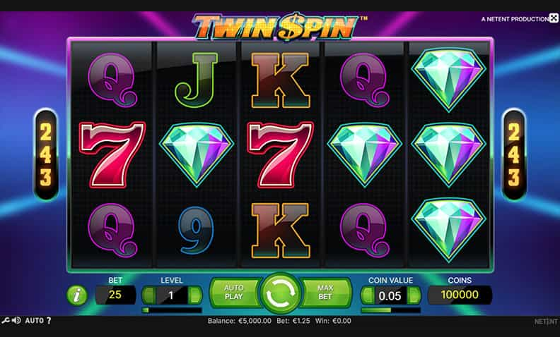 Juego demo de Twin Spin.