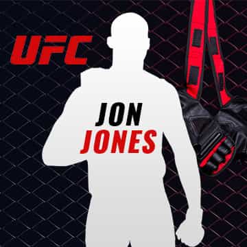 Silueta de Jon Jones, luchador de la UFC.
