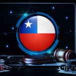 Recreación de la bandera de Chile con símbolos de la justicia y el juego.