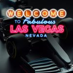 Coche de Fórmula 1 con el eslogan de Las Vegas.