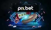 Logo de Pixbet en un entorno digital de apuestas y juegos online.