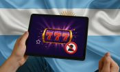 Acceso restringido a una tablet con juegos de azar online.