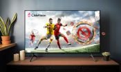 Pantalla de Chilevisión con publicidad de apuestas bloqueada por símbolo de prohibición.