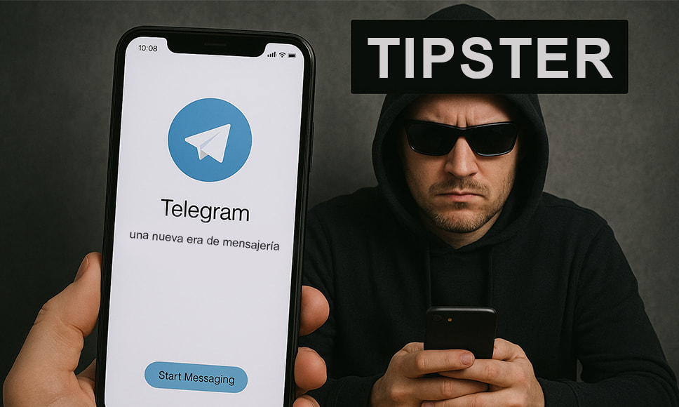 Estafador en Telegram usando la app para fraudes.