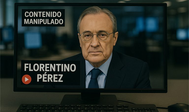 Deepfake de Florentino Pérez creado con inteligencia artificial para promocionar una inversión falsa.