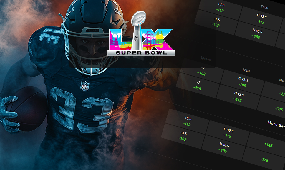 Jugador de fútbol americano con cuotas de apuestas del Super Bowl