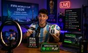 Creador de contenido argentino promocionando el Mundial 2026 con patrocinio de una casa de apuestas.