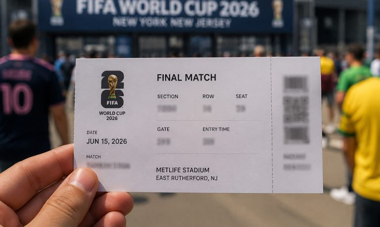 Entrada para la final del Mundial 2026 frente al MetLife Stadium en Estados Unidos.