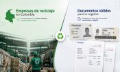Material reciclable y documentos de registro para empresas de reciclaje en Colombia.